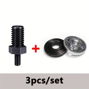 TEMU M5~M10 앵글 그라인더 어댑터 링크 키트 3개 세트, 100타입 앵글 그라인더용 M10 압력 플레이트 너트 2개 포함, 전동 공구용 설계, 견고한 구조, 간편한 설치