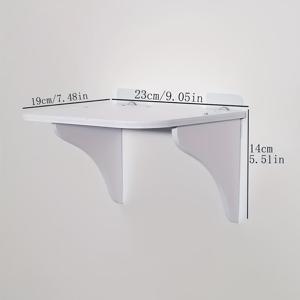 TEMU 헤비듀티 모던 플로팅 선반 - 무드릴 장착, 공간 절약형 프로젝터 & 라우터 홀더, 접착제/나사 간편 설치, 홈오피스·거실·침실용, 프로젝터·라우터·전자제품 호환, 벽걸이 수납, 현대적 스타일, 매끄러운 마감, 테크 애호가를 위한 플로팅 선반