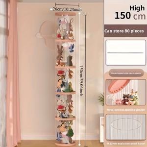 TEMU 높이 조절 가능한 대형 인형 보관함, 플러시 장난감 및 액세서리용 다중 사이즈 투명 정리 바구니 – 휴대용 방진 디자인과 스냅 뚜껑, 홈 데코 & 룸 디스플레이에 완벽한 선택