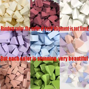 TEMU 50개입 삼각형 네일 스펀지, 일회용 라텍스 파우더 퍼프, 메이크업 스펀지, 부드러운 스펀지 블록. 각 절단 시 크기가 약간 다릅니다. 다양한 색상, 배송 시 색상이 랜덤으로 매칭됩니다. 좋은 색상