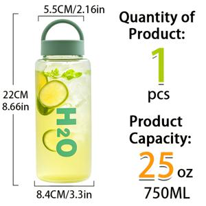 TEMU 뚜껑이 있는 750ml/25oz 스포츠 유리병. 다양한 색상으로 제공되며 재사용 가능, 가볍고 휴대 가능합니다. 커피, 주스, 우유 및 다양한 음료에 적합하며 피트니스, 야외 활동 및 일상적인 수분 공급에 완벽합니다.