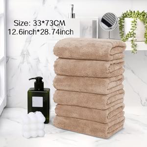 TEMU 6개입 - 뛰어난 흡수력과 매우 부드러운 업그레이드된 타월 - 빠른 건조, 높은 흡수력, 다용도 핸드 타월, 목욕 타월 및 재사용 가능한 청소용 천. 욕실, 스파, 호텔 및 샤워실에 적합 - 다양한 색상으로 제공|샤워타올