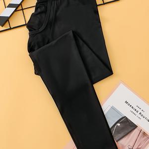 TEMU 남성용 얇은 기모 베이스 레이어 바지: 흡습성, 인체학적 파우치 디자인, 가을/겨울용 테일러드 핏, 운동용 롱 언더웨어, 할로윈 및 추수감사절 선물로 남성에게 완벽합니다.