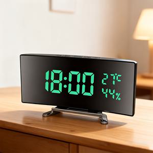 TEMU LED 초고화질 대형 디지털 알람시계, 3가지 심플하고 스타일리시한 알람 설정, USB 전원 조절 밝기, 침실, 거실, 사무실, 학생용 홈 데코, 깊은 수면자에게 적합|시계|타이머