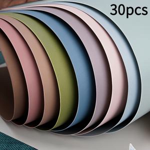 TEMU 두꺼운 모란디 컬러 카드스톡 30매, 하드 페이퍼, 재료, A4 사이즈, 10가지 색상으로 제공, 배경, 종이 커팅, 종이 모델, 카드, 수제 재료 및 포스터에 적합