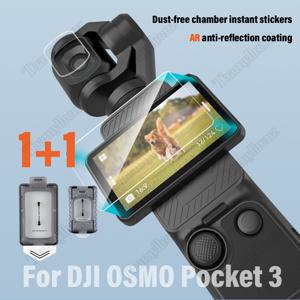 TEMU 먼지 없는 설치! 포켓 3 렌즈 & 스크린 듀얼 보호 세트 | 강화 유리 소재 | 스크래치 방지 & 충격 방지 | 원클릭 필름 도구 포함, 휴대폰용 스크린 보호 필름|폰케이스