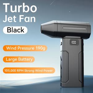 TEMU 휴대용 압축 공기 분사기, 6단계 속도 조절 가능한 105,000 RPM 고속 브러시리스 모터, 강력한 공기 흐름 터빈 제트 팬, 핸드헬드 개인용 냉각 USB 충전식 배터리. 사무실 디지털 청소, 차량 시트/눈 제거, 컴퓨터 키보드 케이스 청소기 및 소파 창문 틈새 먼지 제거에 적합; 가정용/사무실 운동/야외 차량에 이상적|차량용선풍기