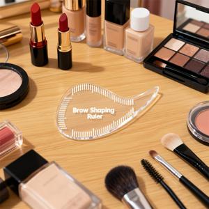 TEMU 루퍼트의 눈물 눈썹 자 & 프로 브로우 매핑 도구 - 재사용 가능한 아크릴 스텐실, 마이크로블레이딩, 영구 화장용 측정 스케일 - 전문가용 정밀 대칭 눈썹 성형 도구, 그녀를 위한 뷰티 선물