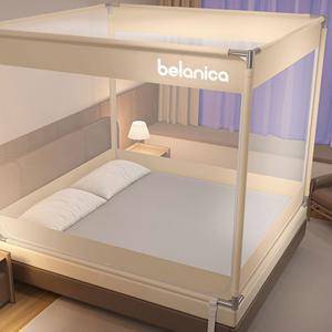 TEMU 개웃기냥 모기장 KC인증 침대 텐트형 3방향 문 베이지색