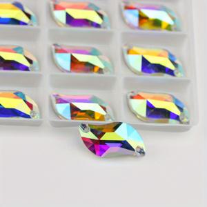 TEMU 여러 크기 S 자형 핸드 스티치 바느질 비즈 라인 석 비즈 부티크 클리어 크리스탈 AB 유리 비즈 DIY 장식 웨딩 드레스 라인 액세서리