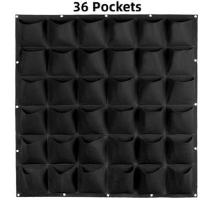 TEMU 1개 벽부착 수직 정원용 화분 가방 – 울타리를 녹색 오아시스로 변신! 가벼운, 실내/외 사용, 식물용 다중 구획이 있는 현대적 스타일, 검정색, 원예 액세서리