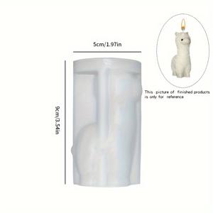 TEMU DIY 캔들 및 레진 공예용 1개 DTOHO 3D 실리콘 몰드 - 장식 석고와 레진 프로젝트를 위한 리얼리스틱 동물 모양, 핑크 & 화이트 텍스처 디자인, 수제 캔들 만들기에 완벽한 장식 몰드 | 리얼리스틱 디자인 | 세밀한 장인정신, 캔들 제작 용품