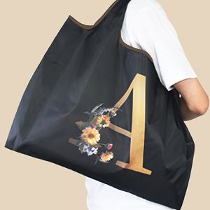 TEMU 우아한 나일론 숄더백, 꽃 장식, 대용량 패션 토트백, 쇼핑 및 식료품 쇼핑, 휴대 및 접이식 디자인, 고정 스트랩으로 기계 세척 가능 - 광저우산 무안감 슬링백