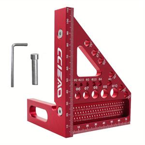 TEMU 3D 다각도 목수 사각자 스크라이버, 22.5도에서 90도 각도에서 선을 그리는 자, 고정밀 핀 특징, 목수, 건설 노동자, 장인 및 애호가를 위해 설계됨.