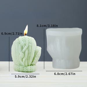 TEMU 1개 크리스마스 장갑 실리콘 몰드 3D 울 장갑 모델링 아로마테라피 캔들 비누 석고 공예 에폭시 수지 캐스팅 몰드 DIY 수제 캔들 만들기 재료 크리스마스 선물 만들기 도구