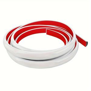 TEMU 10피트 자가 점착 스플래시백 타일, 장식 벽 부착용 - 유연하고 떼어내어 붙이는 방수 스트립, 주방 백스플래시, 욕실 모서리, 벽 패널, 천장 및 베이스보드에 적합 - 자가 점착 흰색 모서리 장식