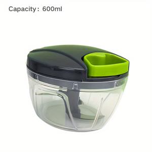 TEMU 600ml/1000ml 수동 야채 다지기, 수동 믹서, 야채 다지기, 슬라이싱 프로세서, 메이커, 야채, 생강, 과일, 견과류에 적합, 주방 도구, 주방 용품, 주방 용품