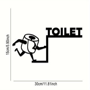 TEMU 1pc 유머러스 화장지 부족 금속 벽 예술 - 장식용 욕실 액세서리, 문틀 화장지 표지판, 독특한 홈 선물