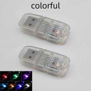 TEMU 차량용 USB 앰비언트 라이트 2개 세트, 내부 장식을 위한 터치 센서가 있는 LED 분위기 램프 (소형), 가정 및 자동차용으로 적합
