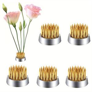 TEMU 꽃 개구리 홀더, 라운드 꽃 정리 미니 개구리 플로랄 핀, 작은 화병 이케바나 장식용 고정 도구