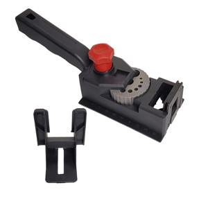 TEMU 다기능 휴대용 목공 다웰링 지그 세트 - 정확한 직선 구멍 드릴링을 위한 자체 정렬 드릴 가이드, 튼튼한 플라스틱으로 제작.