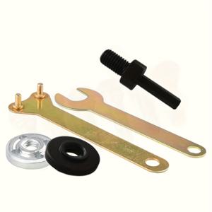 TEMU 5개/1세트 범용 플랜지 너트 부품 키트 드릴 앵글 그라인더 어댑터, 전동 드릴을 앵글 그라인더로 변환, 3세트 교체용 그라인더 플랜지 너트 및 렌치 변환 도구 6mm 및 10mm 드릴 로드 스피널 어댑터 포함