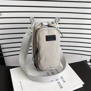 TEMU 1개 보온 물병 홀더 가방 - 조절 가능한 어깨끈 및 넉넉한 지퍼 포켓이 있는 내구성 있는 아웃도어 디자인, 여행용 경량, 등산, 캠핑에 적합, 야외 활동 애호가를 위한 휴대용 물병 홀더 | 보온 병 가방, 캠핑 액세서리