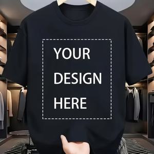 TEMU 맞춤형 남성 캐주얼 반팔 티셔츠 - 통기성 메쉬 원단, 라운드 넥, 세탁 가능 - 가족, 팀 이벤트 및 여름용 개인화 사진/텍스트 프린트, 맞춤 이벤트 셔츠 | 풀오버 스타일 | 내구성 있는 인쇄 셔츠