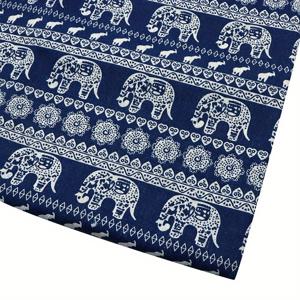 TEMU 1개 50x150cm (19.68x59인치) 귀여운 코끼리 프린트 고품질 리넨 원단 - 퀼팅, DIY 재봉, 소파 커버, 커튼, 가방, 쿠션, 테이블보, 패브릭 커버 등 수공예용 핸드메이드 원단!