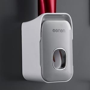 TEMU 1개 벽걸이형 자동 치약 디스펜서 (치실 홀더 포함), 욕실 액세서리 세트