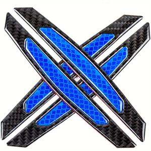 TEMU 4개 탄소 섬유 도어 엣지 보호 스트립, PVC 소재 반사 차량 측면 문 보호 스트립, 스크래치 방지 범용 장식 스티커