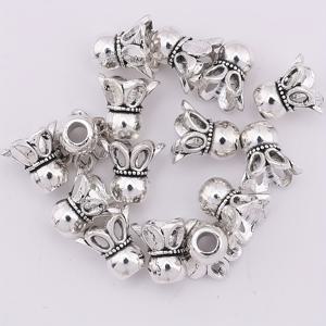 TEMU 50개 아연 합금 플로럴 비드 캡 & 스페이서 - 빈티지 주얼리 만들기용 무광 진주빛 꽃, 나비 모티프 DIY 팔찌, 목걸이, 귀걸이 공예용 비드 엔드 캡 & 스페이서, 장식 비드 액센트, 무광 비드 마감