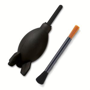 TEMU 2pcs 커피 장비 청소 키트 - 이스프레소 기계, 그라인더 및 커피 메이커용 이중 헤드 브러시 및 공기 블로워 - 견고한 금속 및 플라스틱, 전문 바리스타 및 커피 바 액세서리용 이상적인 구성, 전문 커피 장비, 견고한 구조, 커피 메이커 액세서리