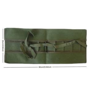 TEMU 내구성 좋은 캔버스 분재 도구 롤업 파우치, 정원 도구 관리용 수납 랩, 휴대용 정리 케이스, 올리브 그린, 비방수
