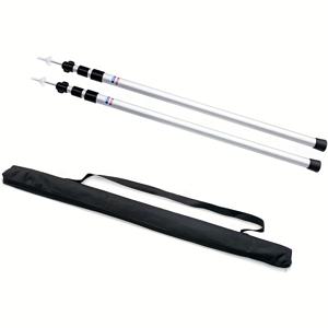 TEMU 2개 세트 텔레스코픽 알루미늄 합금 캐노피 폴 - 3단 조절 높이 (2.) 텐트 지지대, 휴대용 케이스 및 스트랩 포함, 경량 & 견고한 디자인, 하이킹, 캠핑, 백패킹, 사계절 사용 가능, 컴팩트 구조, 야외 활동 필수품