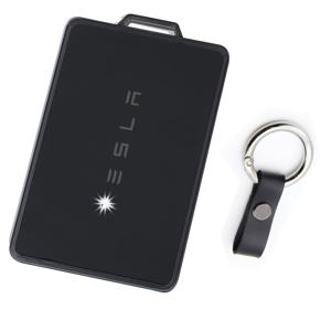 TEMU 키체인 포함 차량 키 카드 홀더, 투명 카드 키 파우치, 차량 키 케이스, TESLA Model Y/3/S/X Cybertruck 호환 - 리모컨 키 차량 추가 장치