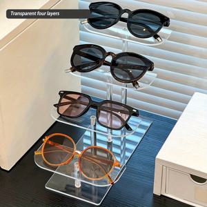 TEMU 1개 소매용 안경 디스플레이 스탠드 - 투명 다목적 정리대, 조립 불필요, 광학 매장/부티크/가정용 - 안경·네일 폴리시·화장품·향수 보관 가능, 공간 절약형 카운터탑 또는 선반 수납대, 미니멀 디자인, 견고한 구조, 부티크 주인에게 적합|향수|매니큐어