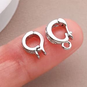 TEMU 18K 금도금된 구리 재질의 주얼리 제작 액세서리 2개, 지르코니아 범용 걸쇠 특징, 펜던트, 참, 팔찌, 목걸이 및 수제 목걸이 클립 연결에 적합, 휴일 선물로 완벽.