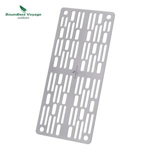 TEMU 1개 무한 여행 헤비듀티 티타늄 그릴 - 오픈 그리드 디자인, 휴대용 캠핑 그릴, 가볍고 컴팩트한 BBQ, , 피크닉용 - 가스 & 숯불 스토브 호환 가능, 홈 아웃도어 요리 및 백패킹 장비에 이상적, 세련된 마감, 내구성 강화, 어드벤처 서커를 위한 바베큐 기기