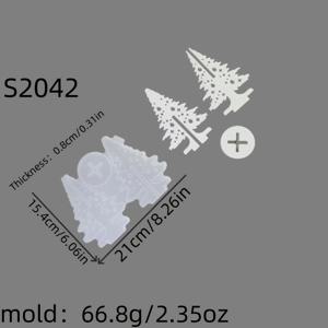 TEMU 3D 크리스마스 트리 장식 조립용 레진 실리콘 몰드, 양초 실리콘 몰드, 석고 장식품 실리콘 몰드, 홈 데코용 실리콘 몰드, 에폭시 레진 몰드 66.8 S2042.