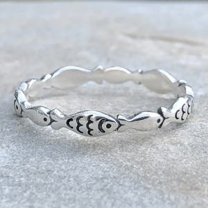 TEMU 리드키스 여성용 물고기 모양 반지 - K 도금 레트로 마린, 귀여운 작은 물고기 액세서리 데일리웨어 & 파티용, 해양 테마 반지 (물고기 뼈)|물고기반지