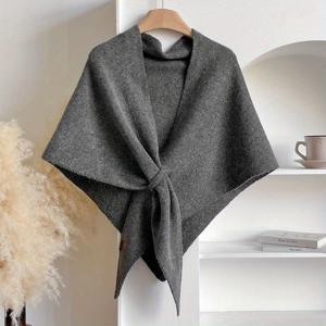 TEMU 여성용 레트로 우아한 목도리 스카프 - 비탄성 방풍 겨울용 목도리, 실내외 사용 가능, 손세탁 가능 - 단색 패션 액세서리