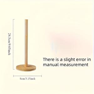TEMU 모던 대나무 페이퍼 타월 홀더 - 나무 지지대가 있는 자가 접착식 조리대 정리함, 주방 및 욕실을 위한 공간 절약형 보관, 주방 수건, 냅킨 등에 적합, 대나무 재질, 조리대 액세서리, 디자인