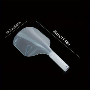 TEMU 1개 건강 관리 헤어 커팅 마스크 (손잡이 포함) - 투명 플라스틱 재사용 가능 이발기 장비 (커팅, 스타일링, 트리밍용) - 머리카락 조각 및 스타일링 도구로 얼굴 보호 | 건강 관리 헤어 커팅 마스크 | 내구성 좋은 플라스틱 마스크