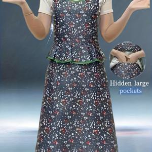 TEMU 작은 쿠피화와 큰 주머니의 조합은 정말 대단합니다! 이 가벼운 여성용 패션 앞치마는 젊고 스타일리시하며, 집, 주방, 밀크티 가게 또는 호텔에서 착용하기에 완벽합니다.