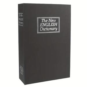 TEMU 책 모양 금고, 돈 저금통, 비밀 잠금 상자, 돈 숨김, 열쇠 잠금, 대형, 블랙