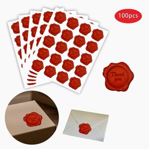 TEMU 웨딩, 파티, 초대장 및 선물 장식용 100개 왁스 실링 스탬프 - 문서 봉인용 우아한 왁스 실링 인상지, 인사말 카드, 봉투 및 특별 행사용 장식 스티커 (영어)