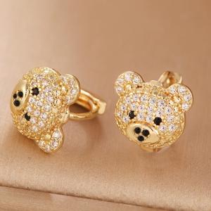 TEMU 귀여운 크리에이티브 곰 모양 귀걸이, 친구를 위한 패션 선물 - 데일리웨어 휴가 캐주얼 파티 액세서리