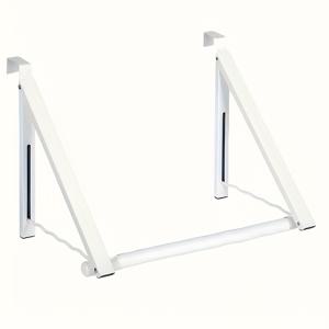 TEMU 확장형 현관 옷 건조대 | 접이식 철제 레일, 광택 처리, 현관 장착형, 침실, 기숙사, 욕실 공간 절약 디자인|빨래건조대