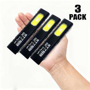 TEMU 3개 세트 B B BRIGHT 충전식 미니 손전등, 펜 클립 및 자석 테일, 레드 및 블루 COB 작업등, 리튬 배터리, 컴팩트 디자인, 야간 비상 조명, 하드웨어 유지보수 및 프로젝트에 이상적, 충전식 손전등, 프로젝트 조명, 내구성 있는 구조, USB 충전식, 작업등, USB 작업등, 손전등